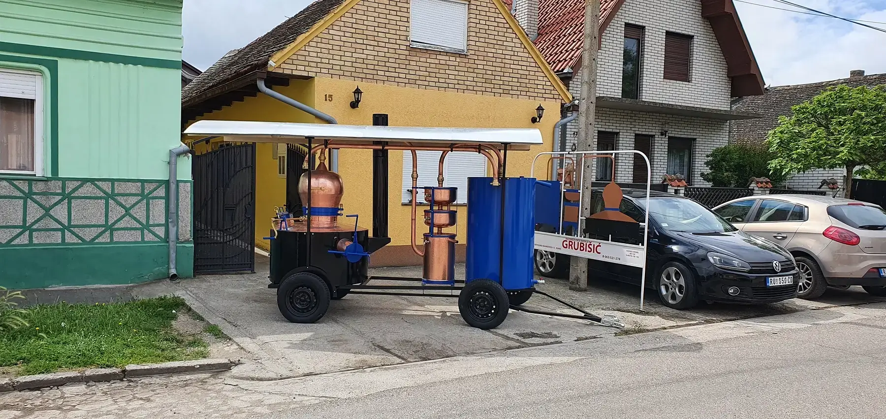 Kazan 150L sa deflegmatorom i kolicima